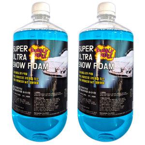 맑은 슈퍼울트라 스노우폼 버블 고농축 1L+1L 린넨향 