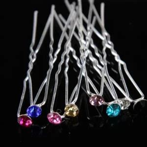 큐빅U핀 10p 큐빅비녀 올림머리비녀 혼주뒤꽂이 패션비녀 진주비녀 유자비녀 오니핀 업스타일비녀 유자핀