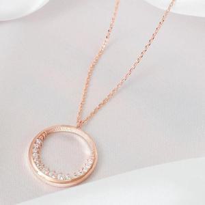 [BZE0K30J_56]도금목걸이 큐빅 베이직 체인 목걸이 14KGP