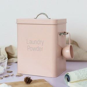 블루 가루세제통 소분 곡물통 3종 철제 밀가루통 5L 청색 보관 쌀통 세제