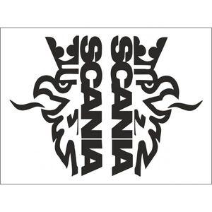 스카니아 부품 하프 그리핀 사이드 윈도우 트럭 스티커 X2 용