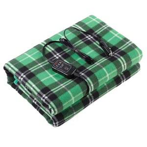 전기 자동차 담요, 12V 폴라 플리스 담요 난방 겨울 추위 110X145cm