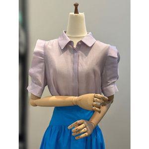 [갤러리아] ab.f.z 카라넥 튤립 셔링소매 시스루 블라우스 ACZ5HB49G