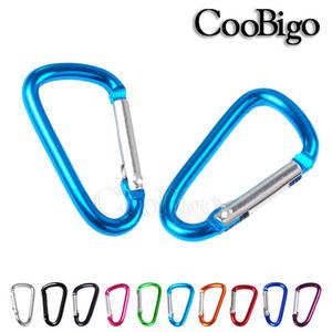 5pcs 스냅 후크 D 링 Carabiner 클립 버클 캠핑 배낭 물병 키 체인 개 가죽 끈 DIY 액세서리