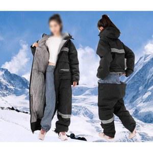 전신방한복 바이크 털 낚시복 전신패딩 캐주얼 방한복 점프수트