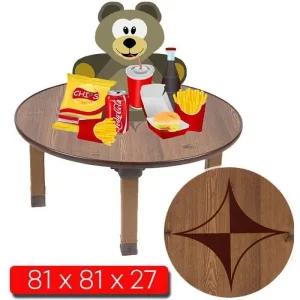 [QN10WW2W_58]다과상 사용하기 편리한 원형 밥상 81cm