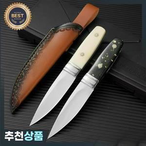 북유럽 야외 칼 고경도 M390 작은 직선 고광택 거울 수집가 캠핑 생존 과일