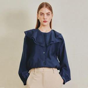 [올리브데올리브]올리브데올리브 러플라인카라블라우스