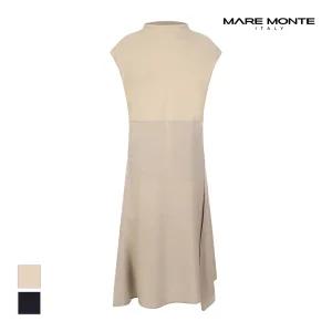 [마레몬떼] 배색 민소매 원피스_M239MOP66P0