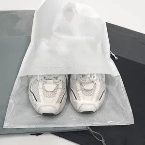 고품질 부직포 신발 보관 주머니 투명창 화이트 블루 더스트백 실내 정리 용품 (WFJEMMA)