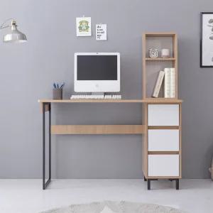 [우아미가구]유온 철제 3단 서랍 책꽂이 책상 1200