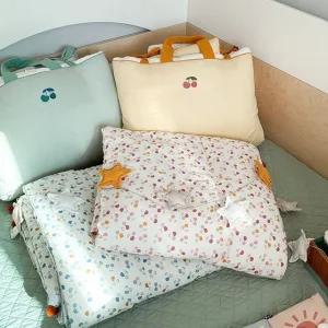 [갤러리아] 낮잠이불/일체형낮잠이불/[크레므앙팡] 봉땅 일체형 목화 낮잠토퍼세트(J)+베개솜