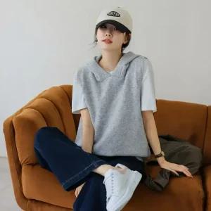 [시크폭스] 머레인 후드 니트 베스트_53KN630