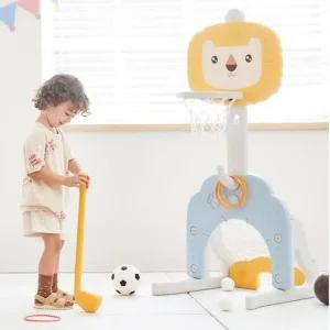 유아 대근육 신체놀이 4in1 농구대 공넣기 유치원 아기골대 운동