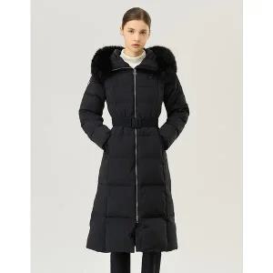 [르꼬끄](강남점)[이월][40% OFF] 여성 밍크퍼 구스 롱다운 BLK / QP422ODJN2