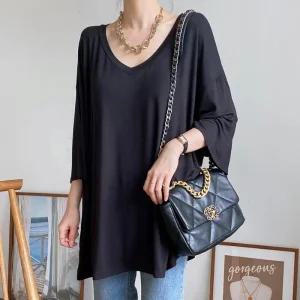 빅사이즈 508 펌프실키브이넥반팔티 DRAT805