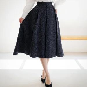 [시크라인] (~XXL까지) 로마린 트위드 플리츠 스커트 가을 하객룩 오피스룩 모임룩 격식룩 빅사이즈