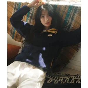 코닥 KODAK 코다크롬 세미오버핏 스탠넥 반집업 플리스 NAVY K4423LFS91NVY 189806