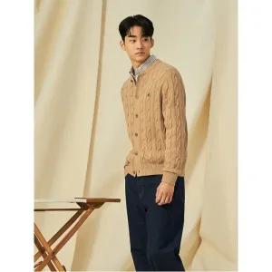 [빈폴멘] 케이블 라운드 카디건  베이지 (BC515AC11A)