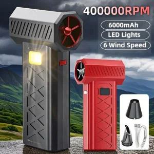 제트건 에어건 송풍기 폭력 팬 400000RPM 에어 블로워 터보 LED 디스플레이 조명 먼지 청소기 6단 속도 브