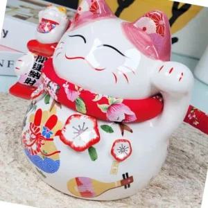 일본 도자기 마네킨네코 저금통 대형 금전운 선물 동