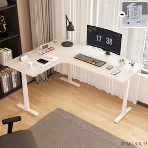 기역자 책상 높이조절 L형 학생 사무실 화이트 좌측 코너 책상 1호 1200x1000