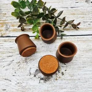 고품질 실리콘의자발캡 원형 중형 갈색 1세트 4P 의자 실리콘의자캡 실리콘의자커버 (WFJUW94)