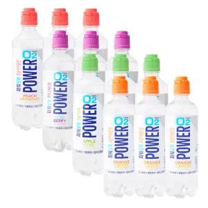 농심 파워오투 500ml 4종 12개(오렌지x3 +애플x3 +아이스x3 +복숭아x3)