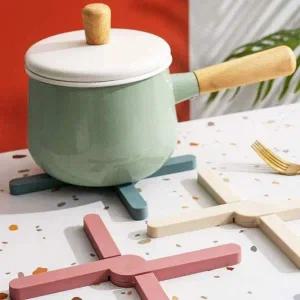 화이트 냄비 실리콘 접이식 받침대 매트