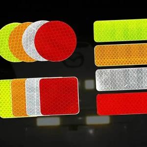 원형 오렌지 리플렉터 반사 스티커 다용도 화물차용품 야광스티커 야간주행 차스티커