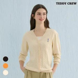 테디크루 여성 꽈배기 니트 가디건 (TCD41W)
