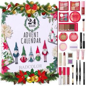 메이크업 어드벤트 캘린더 2025, 24일 크리스마스 카운트다운 깜짝 선물 키트, 여성 소녀 청소년을 위한 24개의 뷰티 박스가 포함된 홀리데이 페스티벌 코스메틱 스타터 세트