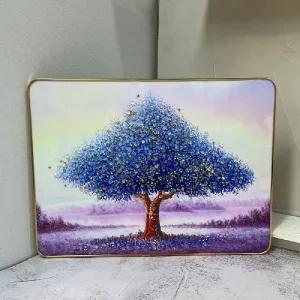 큐빅액자 30x40(블루돈나무)집꾸미기 거실 홈갤러리 고급 벽걸이형 인테리어 소품 그림 들이선물