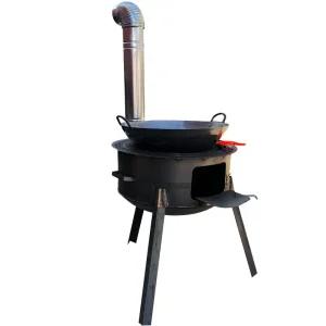 두꺼워진 농촌용 나무 난로 절약형 야외 난로 피크닉 새로운 에너지 강철판