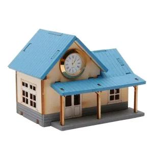 [하프클럽/브이와이]오르골시계 간이역 나무모형만들기(YM864-1)