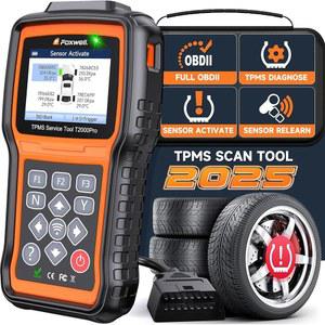 FOXWELL T2000 Pro TPMS 프로그래밍 도구 타이어 센서 리러닝 활성화 OBD2 스캐너 315 433MHz 지원 프로그램 T10 전용 재설정 진단에 이상적임