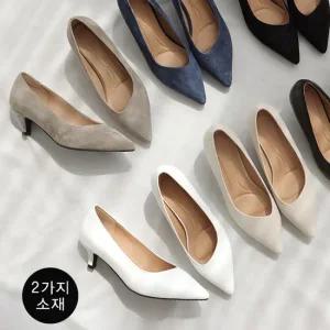 바닐라슈 모어데이 소가죽 슬림 언발사선라인 펌프스(5cm)