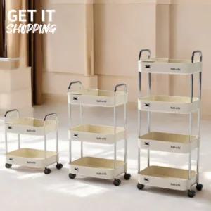 심플 이동식 트롤리 2단 3단 4단 수납 선반 트레이