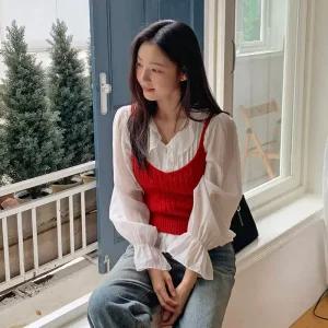 [모어렌] [MADE ] 덴모어 케이블 울 니트 뷔스티에 [tvs0096]