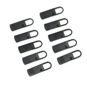 지퍼고리 10개입 원형 셀프수선 블랙 셀프수선 지퍼손잡이 지퍼고리 클립지퍼 지퍼부자재