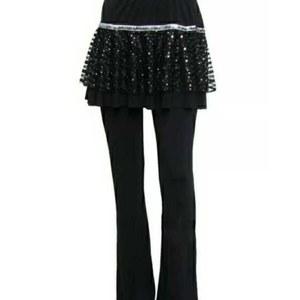 여성댄스복 라인댄스복 하의 스포츠댄스 중 레드 팬츠 무용 의상 7203