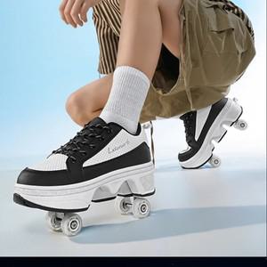 4Wheel Retractable Roller Shoes for Boys Girls Dual Use Skate