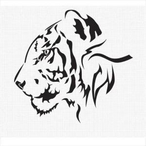 D24 호랑이01 대형 데칼스티커 TKL-20 활용도높은 편리한 튜닝스티커 꾸미기 자동차튜닝