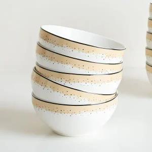 깔끔한 화이트 도자기 밥그릇 대접 5p 뉴본차이나 밥국그릇