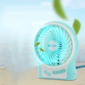 [골드스마일]미니 토네이도 USB선풍기(18650충전기 95mm팬)SkyBlue