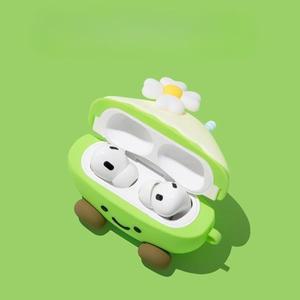 재미있는   헤드폰 케이스 (애플 호환 에어팟 프로 2 3 4 커버) 4세대 실리콘 펀다 박스