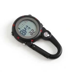 미니 카라비너 시계 블랙레드 백라이트 LCD 카라비나 메탈 산악용품 아웃도어 등산장비