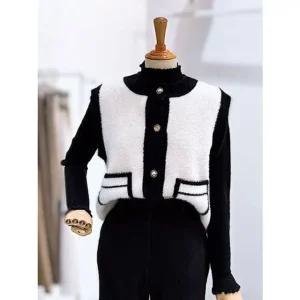 [갤러리아] [레코브]배색라인 니트 퍼베스트(LC61EYKV601X)