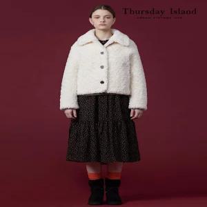 [써스데이아일랜드][Thursday Island] 빅 카라 페이크 퍼 자켓(T238MLT239W)