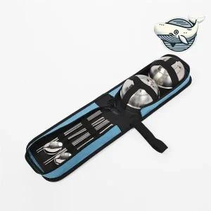 휴대용 캠핑 컵 그릇 수저 아웃도어 용기